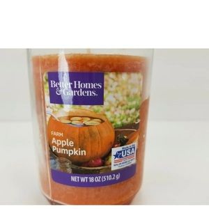 Better Homes & Gardens FARM APPLE PUMPKIN Limited Single Wick 18oz Jar Candle